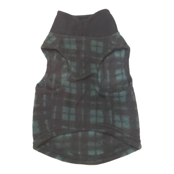 Born To Be Loved Green/Black Buffalo Plaid Pullover Dog Shirt W/D-Ring - M - Picture 2 of 7